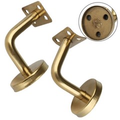 Gold Handrail Bannister Support Stair Rail Bracket Balustrade Wall Mounted