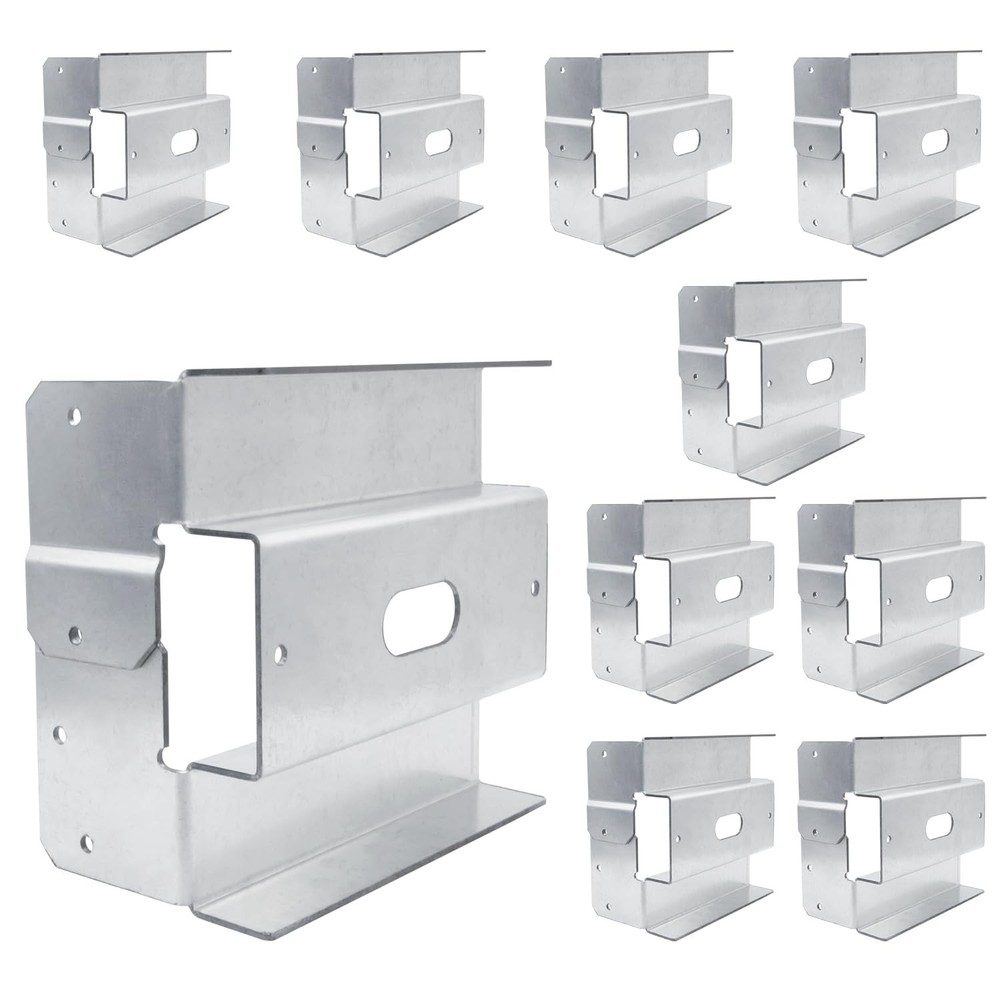 10Pcs 4×4 Post Base Anchor Concrete Deck Post Bracket Fit for Deck,Patio Or Perg