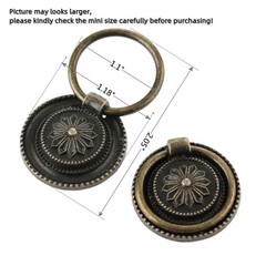 dophee 2Pcs Small Vintage Style Cabinet Drawer 30mm/1.18″, Antique Bronze