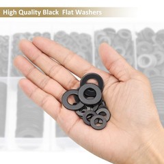 800 Pieces Black Zinc Plated Steel Flat M2 M2.5 M3 M4 M5 M6 M8 M10 M12,