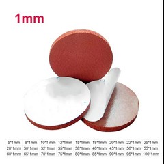 1mm Thick Self Adhesive Backed Round Foamed Silicone Disc Sponge Pad Seal Gasket