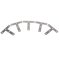 5 Pcs Angle Plate Corner Brace Flat T Shape Repair Bracket 80mm x 80mm N6Q82264