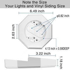 Qishiyi Vinyl Siding Mounting Blocks Kit,Siding Mounting Block with Built-in …
