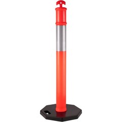 5Pack Delineator Posts 44 Inch Height, Orange PE Delineator Post Kit 10 inch