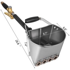 4 Jet 3Hp Stucco Sprayer Plaster Sprayer Cement Mortar Spray Gun Hopper Wall Pai