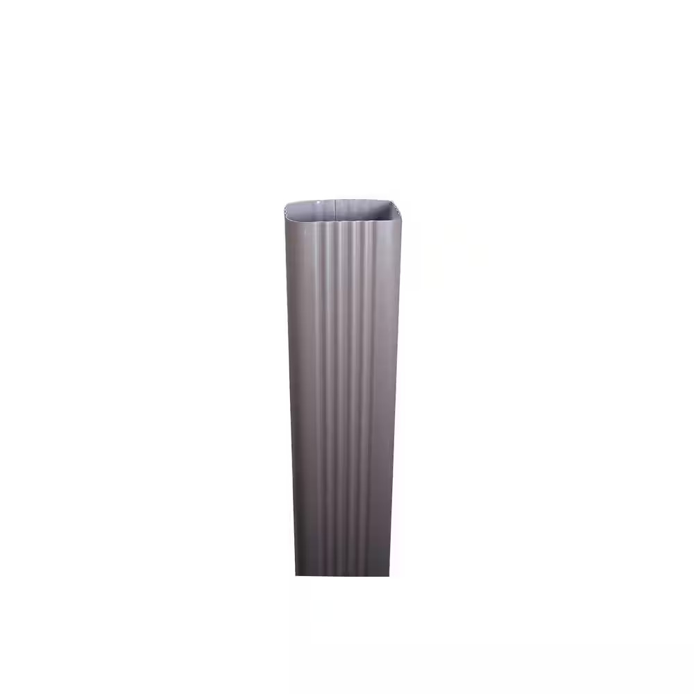 2 In. X 3 In. X 8 Ft. Musket Brown Aluminum Downpipe