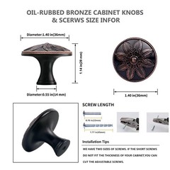 Xlroaafs 10 Pack Oil Rubbed Bronze 1.4″L x 1.4″Wx 1.14″H,