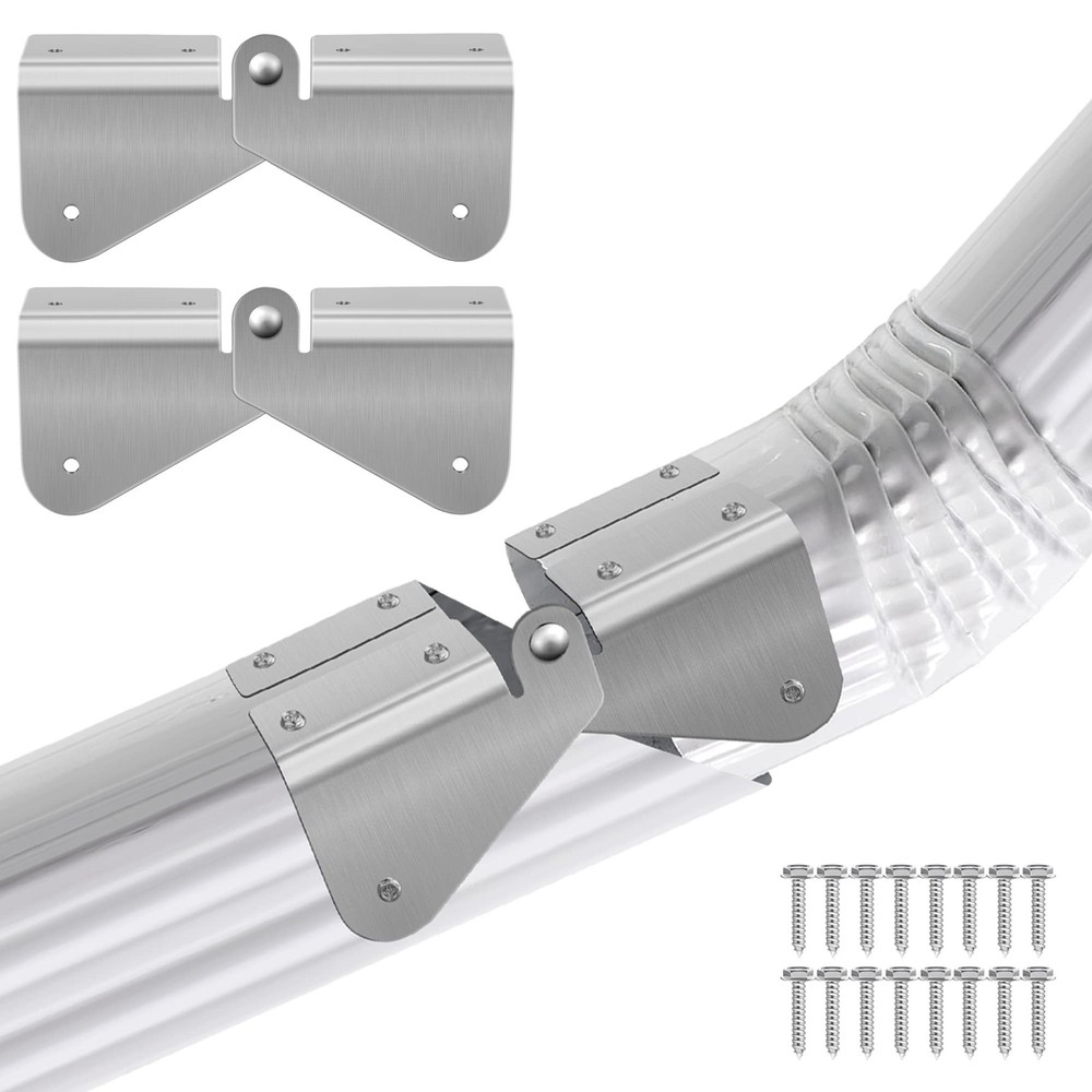 2 Pcs Gutter Extension Hinge, Downspout Extension Flip-Up Hinge, Easy DIY Ins…