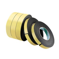 Black EVA Foam Tape Single Sided Self Adhesive Sponge Door Strip Seal 10-100mm