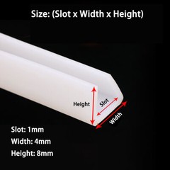 U Channel Edging Trim Seal Square U-Shaped Bumper Multiple Sizes Silicone Rubber