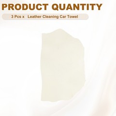 3 pcs suede car cloth 40×45 cm for interior cleaning, white