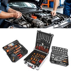 4-Compartments Hardware Tool & Luggage Kit Trolley Case Tool Box Hand Tool Kit