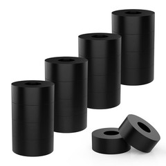 SATUY 16 Pcs Multi Purpose Rubber Spacers, 1 1 OD x 3/8 ID x Inch, Black
