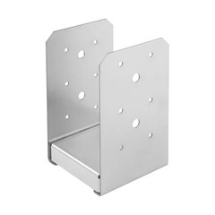 12 PCS Post Anchor Brackets, Adjustable Post Base, U-shaped Post Base, Silver