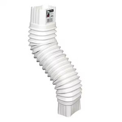 Flex-Elbow 3 In. X 4 In. White Vinyl Downspout Elbow