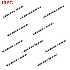 10 PC Type 316 Stainless Steel Lag Stud Swage Cable Railing 1/8″ Cable