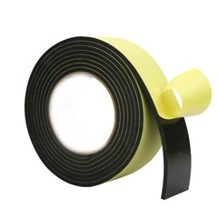Black EVA Foam Tape Single Sided Self Adhesive Sponge Door Strip Seal 10-100mm