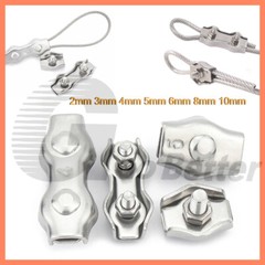 Simplex Duplex Wire Rope Clamps Thimble Clips 2mm-10mm 304 A2 Stainless Steel