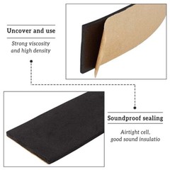 Self Adhesive Backed Foam Sponge Strip Roll Sheet Tape Sticky Seal EPDM 10m/Roll