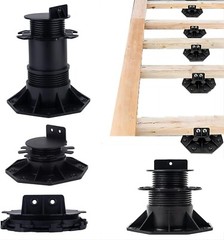 12 Pack Adjustable Deck Support Pedestal Deck Foundation Base Supports
