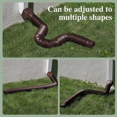 Gutterlix 1 Pack Flexible Gutter Adjustable (21″ to 67″), 1 Brown