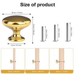 OctinPris Gold Drawer Knobs Polished Chrome Cabinet Hardware 4pack,