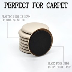 Cadono Furniture Sliders 8 Pcs 3 1/2 Furniture Sliders Pads For Hardwood Floors