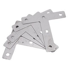 5 Pcs Angle Plate Corner Brace Flat T Shape Repair Bracket 80mm x 80mm N6Q82264