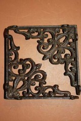 Vintage Elegance Bathroom Shelf Brackets Cast Iron, 5 3/4 inch, B-28