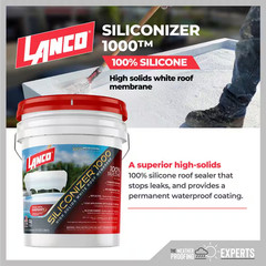 Siliconizer 1000 5 Gal. 100% Silicone White Roof Sealer