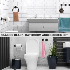 Blulu 20 Pcs Bathroom Hardware Set Stainless Steel Towel Bar Set Includes 16
