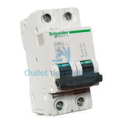 SCHNEIDER AUTOMATICO MAGNETOTERMICO C60A 4,5KA 2P 16A CURVA C 23865 INTERRUTTORE