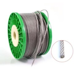 304 Stainless Steel Wire Rope Cable PVC Plastic Coated Dia 0.6mm~12mm 7*7&7*19
