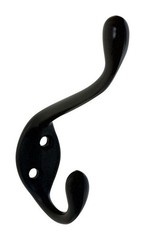 National Hardware 4.59in. L Bronze Black Zinc Heavy Duty Garment Hook 35lb cap.