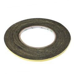 5mm W 1mm Thickness Single Side Sponge Foam Tape Black 10 Meter
