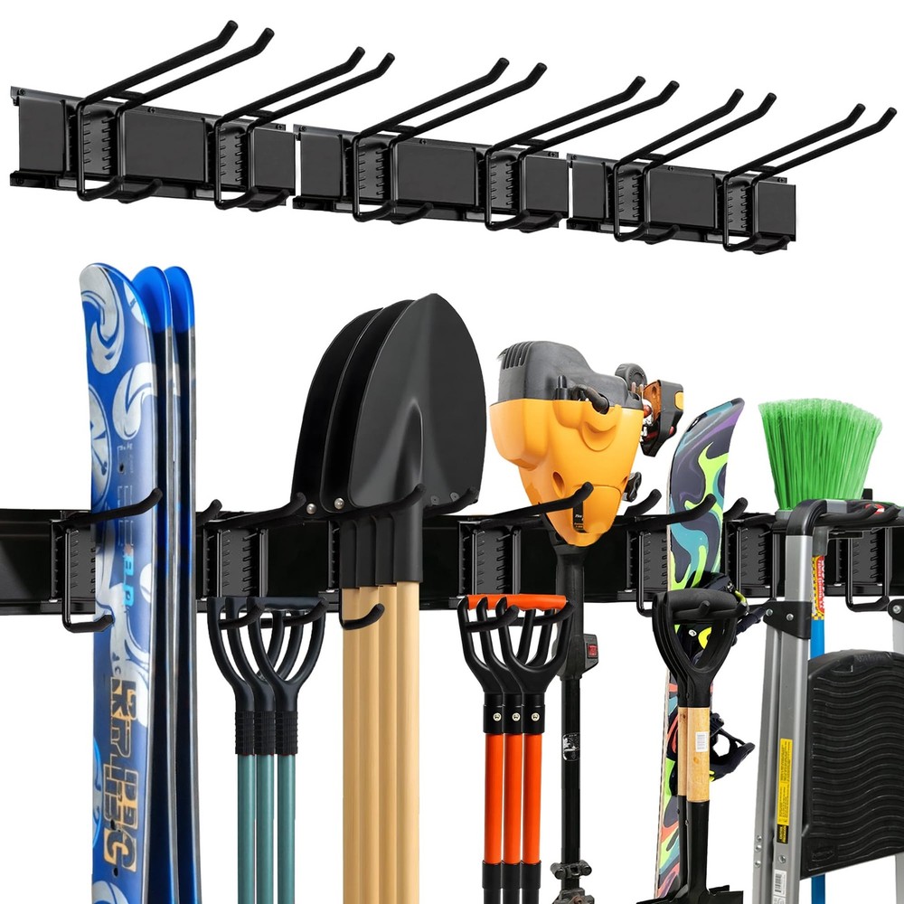 Tidyme Garage Wall Organizer 48 Heavy-Duty Tool Storage Rack Adjustable
