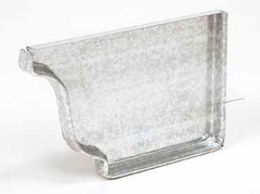 Amerimax 15206 4″ Right Galvanized Steel Gutter End Cap natural