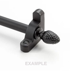 Set Zoroufy Wrought Iron Brackets & Pineapple Finials for 1/2″ Stair Runner Rods