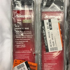 Husky 24 in. Vertical Rail for Garage Wall Track System 1003912913 3 Pack