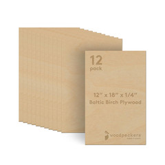 6 Mm Baltic Birch Plywood 1/4 X 12 X 18 Inch Of 12 B/Bb Grade Craft Wood