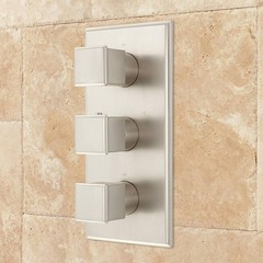 Signature Hardware Ryle 4-Way Thermostatic Valve with Square Knob Handles –