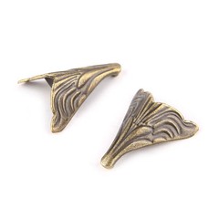 8PCS 20x26mm Antique Corner Protectors Bronze Tone for Case Box Corners For
