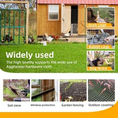 AggFencer 24in x 50ft Hardware Cloth 1/2in 19Ga Galvanized Chicken Wire