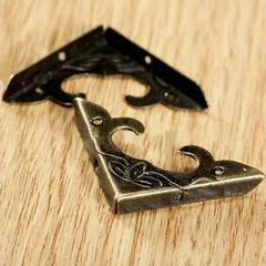 4/20pcs Antique Brass Decorative Jewelry Box Corner Guard Protector Edge Cover