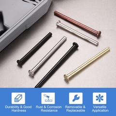 4pcs Door Pins, 4 Inch Interior Security Pins, Matte Black