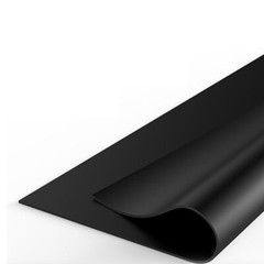Solid Black Rubber Gasket Sheet Rolls Smooth Flooring Mat 500mm*500mm Antislip
