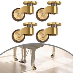 For Coffee Tables Brass Casters Home Organization Brushed Brass Finish