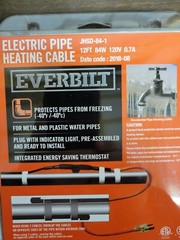 2- NEW EVERBILT 12 Foot Electric Pipe Heating Cable JHSD-84-1 FREE SHIPPING