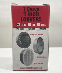 510 VINTAGE ALUMINUM MIDGET LOUVERS NOS LOT 1-1.5″ LD REG SERIES MILL FINISH USA