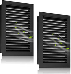 2-Pack 14″X20″ Louvered Gable Vents – Rustproof Aluminum Attic Vents for Sheds,
